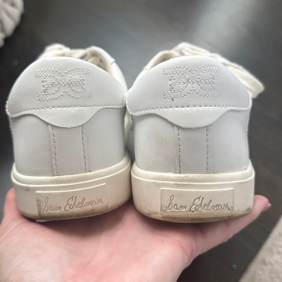 Sam Edelman, white leather sneakers - Picture 5 of 10